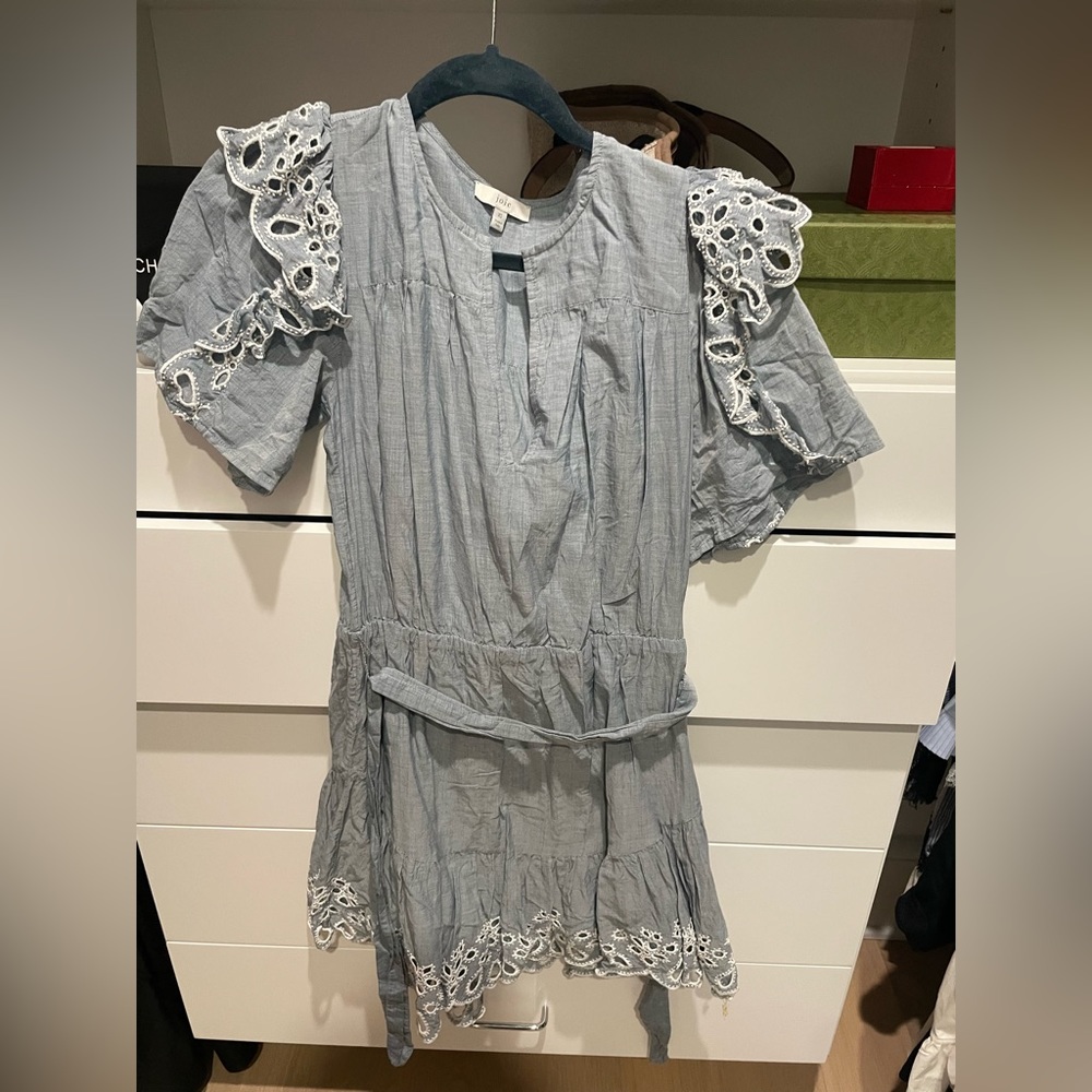 Joie ruffle mini dress xs